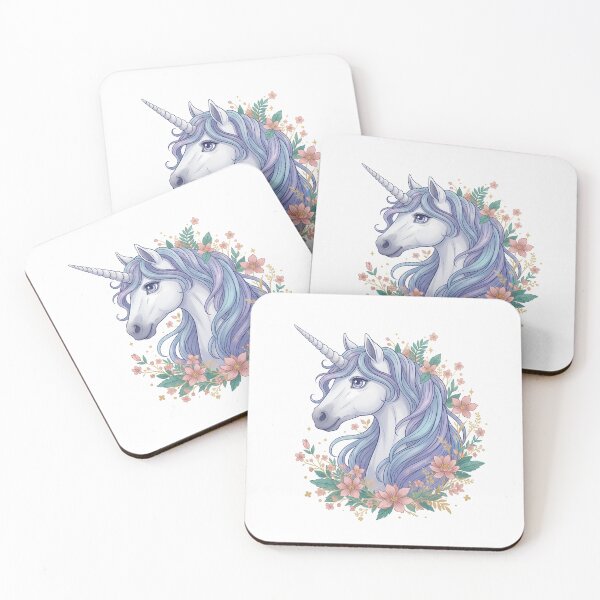 Item preview, Pastel Unicorn Floral Fantasy designed and sold by 0606PM.