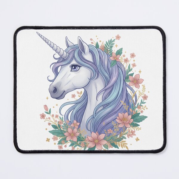 Item preview, Pastel Unicorn Floral Fantasy designed and sold by 0606PM.