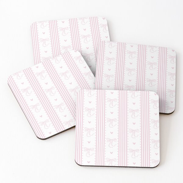 Item preview, Soft Pink Striped, Bows & Hearts - Girly Aesthetic  designed and sold by KittyStrand.