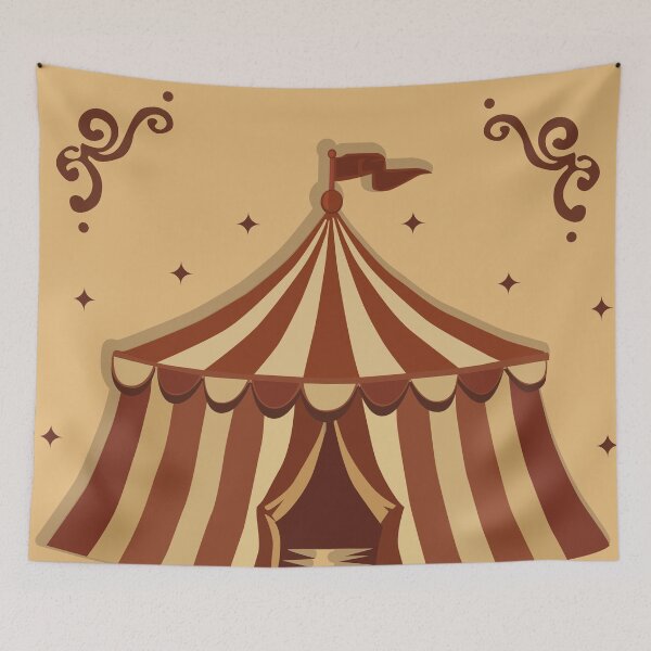 Item preview, Retro Circus Tent on Beige Background designed and sold by CheriTanya.