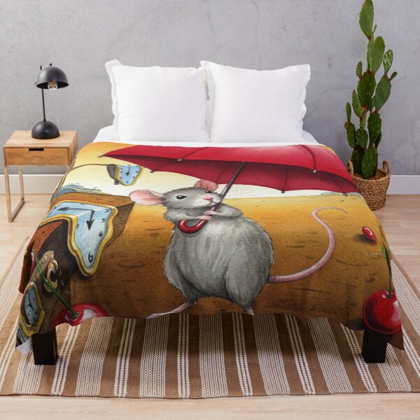 Item preview, Whimsical Mouse with a Red Umbrella designed and sold by PhotiniaART.