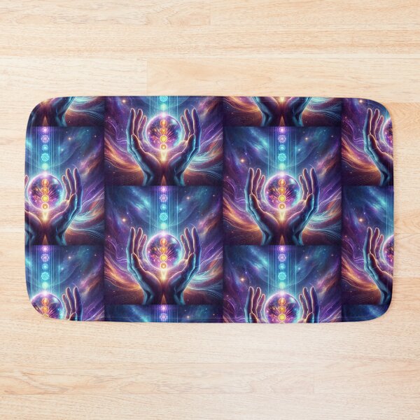 Item preview, Cosmic Energy Healing: Hands Embracing Divine Light & Chakra Alignment designed and sold by UXVisionCraft28.