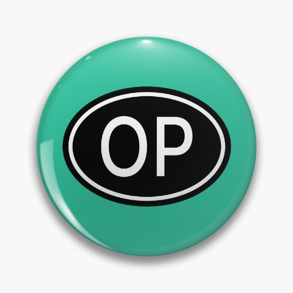 Item preview, OP Initials Monogram Oval White Letters designed and sold by Jeallan Designs.