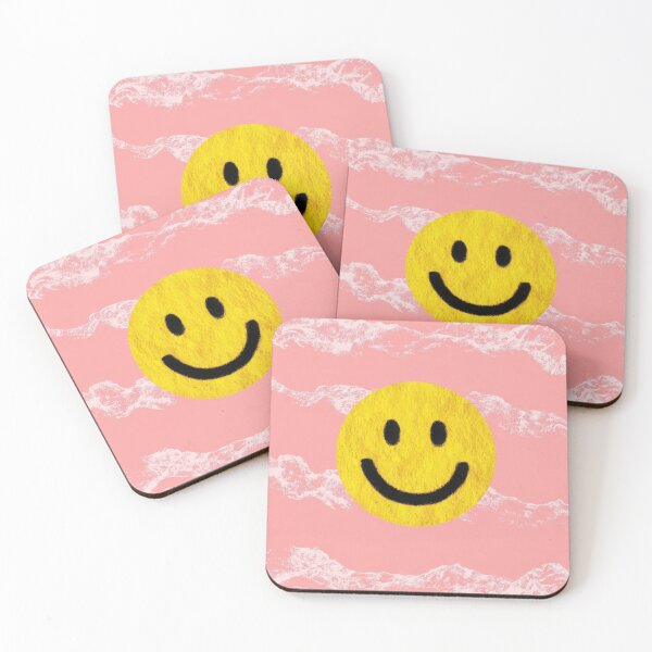 Item preview, Smiling emoji on pink background designed and sold by ArtHouseNiklas.