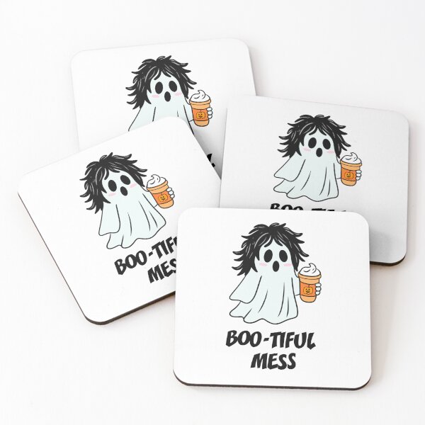 Item preview, Boo-tiful Mess bed head Ghost Coffee Halloween Shirt designed and sold by Arismatica Design.