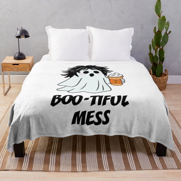 Item preview, Boo-tiful Mess bed head Ghost Coffee Halloween Shirt designed and sold by Arismatica Design.