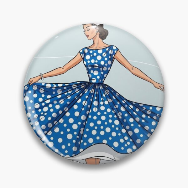 Item preview, Retro Elegance - Twirling in Polka Dots designed and sold by PhotiniaART.