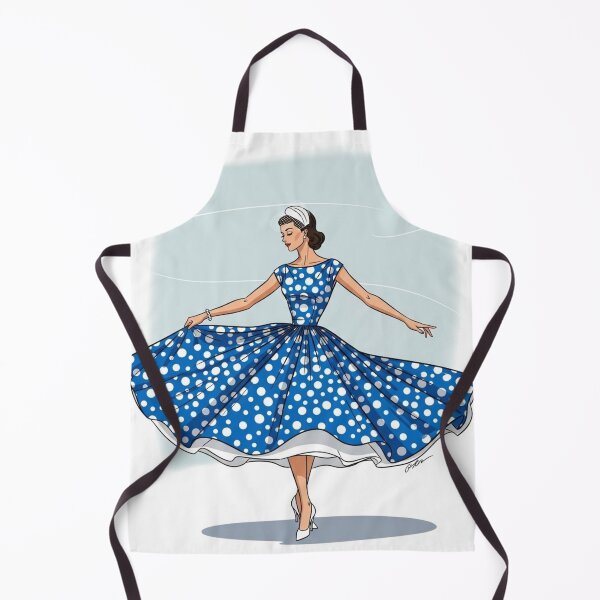 Item preview, Retro Elegance - Twirling in Polka Dots designed and sold by PhotiniaART.