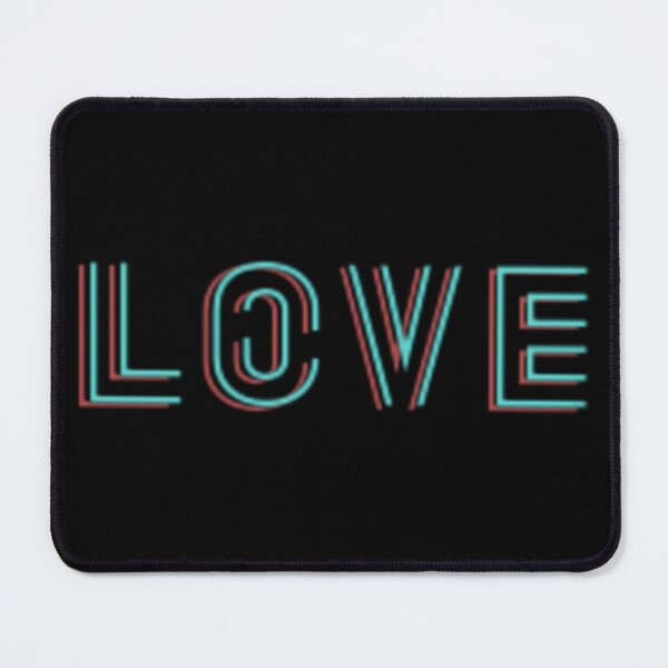 Item preview, LOVE – Neon glitch typography on black background designed and sold by Wawan35200.