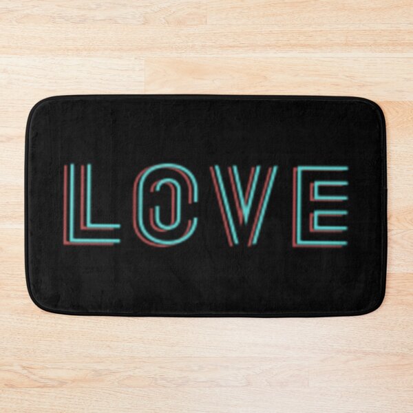 Item preview, LOVE – Neon glitch typography on black background designed and sold by Wawan35200.