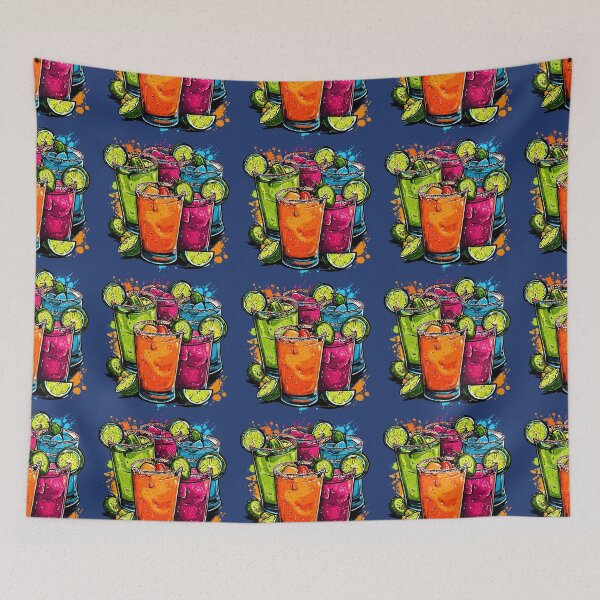Item preview, Multiple Funky Retro Lemon Slice Juice Glass | Vibrant Citrus Pattern designed and sold by Artania21.