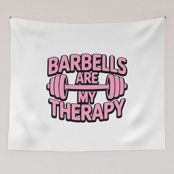 Item preview, Barbells Are My Therapy! Pink Girly designed and sold by PMCreative.