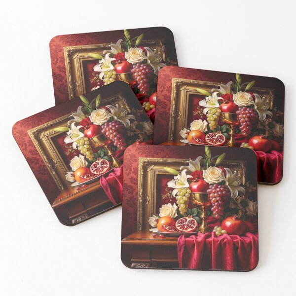 Item preview, Opulent Still Life - Fruits and Flowers Arrangement designed and sold by PhotiniaART.