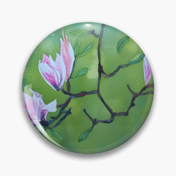Item preview, Watercolour Magnolia On Green Background Classic 		 designed and sold by ssdryvxesl7.