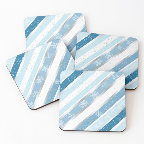 Item preview, Frosty Stripes – Modern Winter Pattern designed and sold by MedIA-store.
