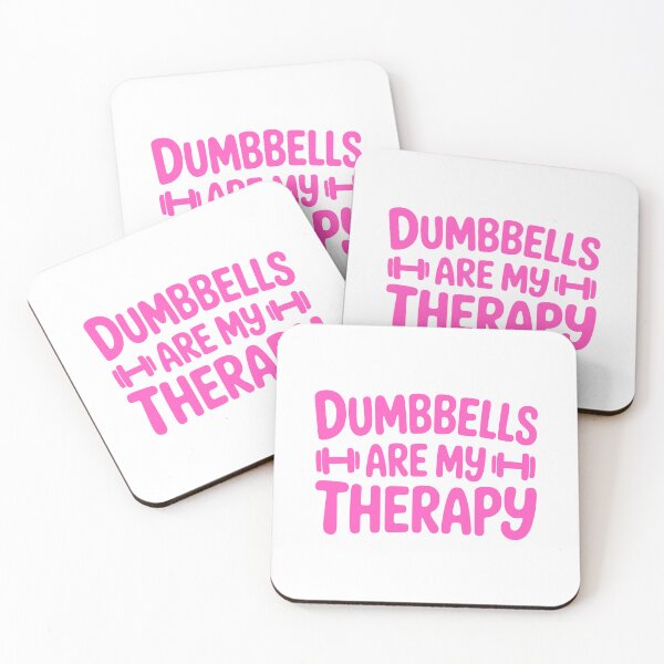 Item preview, Dumbbells Are My Therapy! Pink Girly designed and sold by PMCreative.