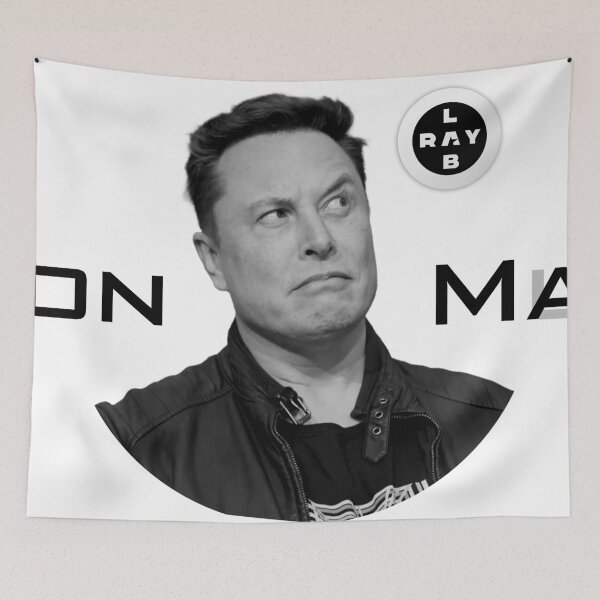 Item preview, Elon Mask RayLab-BGwhite designed and sold by CreatorHub.