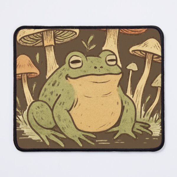 Item preview, Chill Forest Frog and Mushrooms – Cottagecore Amphibian Art designed and sold by AldenTees.