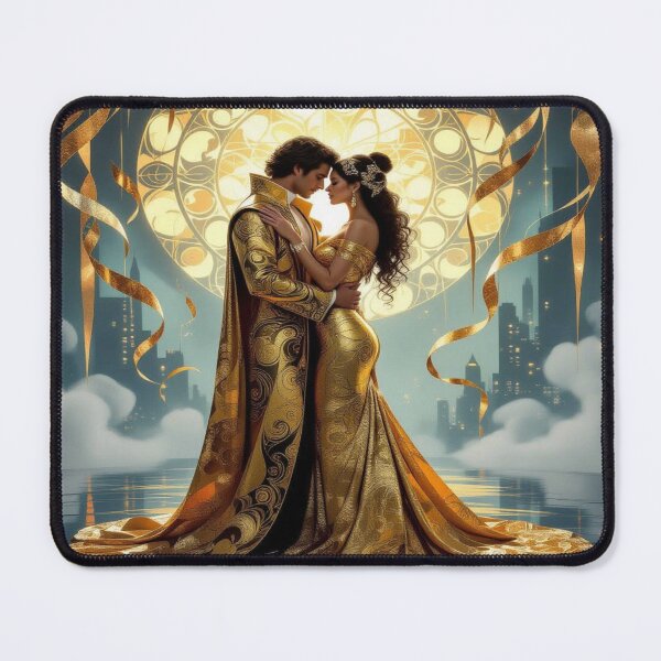 Item preview, Golden Embrace – poetic romance & shimmering devotion inspired by Gustav Klimt designed and sold by FotoworldEdel.