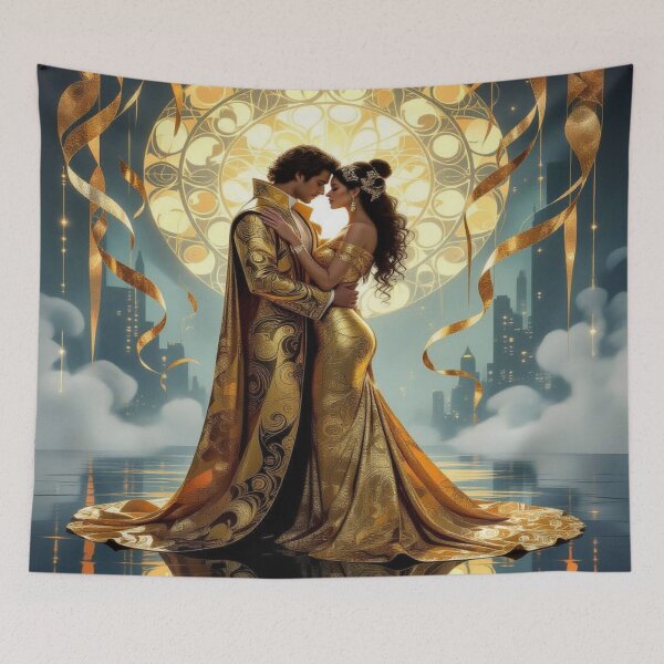 Item preview, Golden Embrace – poetic romance & shimmering devotion inspired by Gustav Klimt designed and sold by FotoworldEdel.