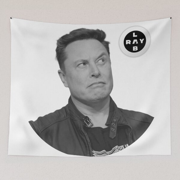 Item preview, Elon Mask RayLab-BGblack designed and sold by CreatorHub.