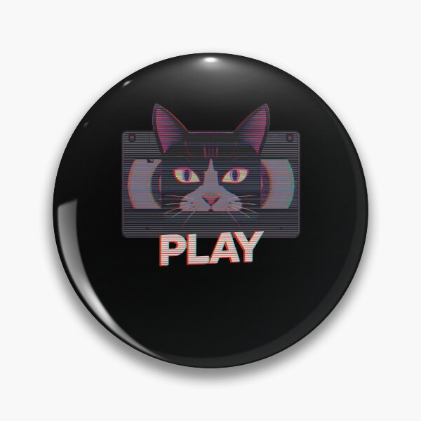 Item preview, Vaporwave Cat VHS Glitch Retro 80s Aesthetic Play designed and sold by VinsendDraconi.