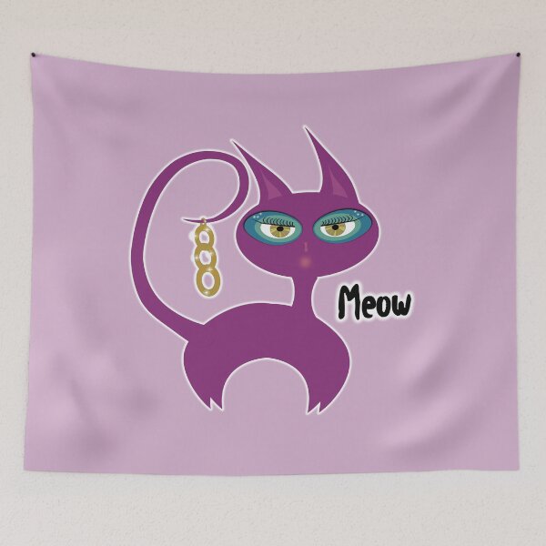 Item preview, A Purple Kitty with a lot to Say designed and sold by WandaRichards.