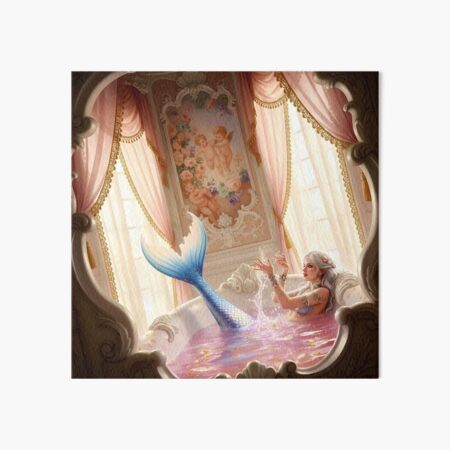 Enchanted Mermaid in a Luxurious Bath Art Board Print