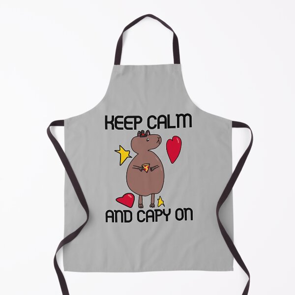 Item preview, Keep Calm and Capy On – Cute Capybara Pizza Design designed and sold by Arismatica Design.