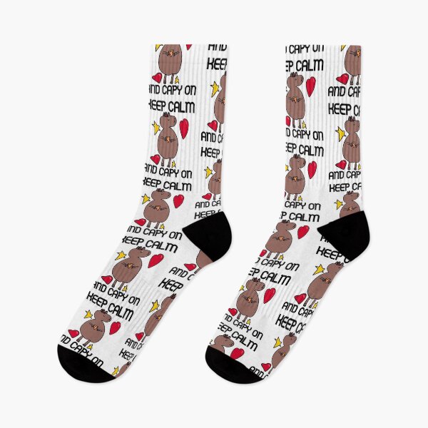 Item preview, Keep Calm and Capy On – Cute Capybara Pizza Design designed and sold by Arismatica Design.