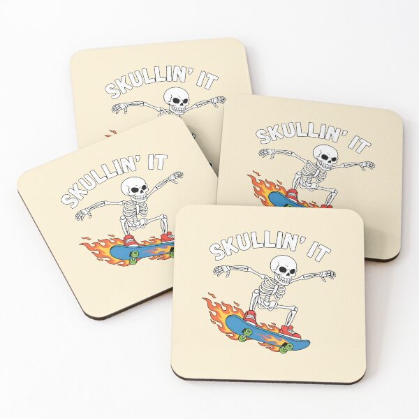 Item preview, Skullin’ It – Funny Skeleton Skateboard Design designed and sold by Imaginationbeyond.