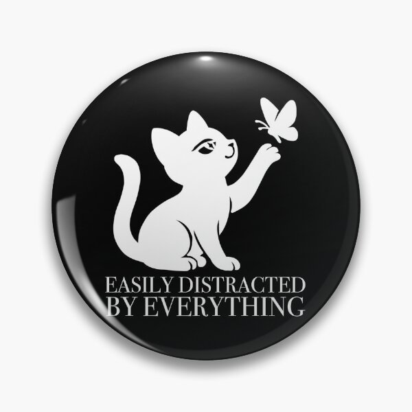 Item preview, Easily Distracted by Everything (White) designed and sold by Strange Little Art.