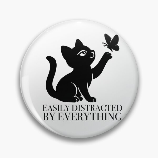 Item preview, Easily Distracted by Everything (Black) designed and sold by Strange Little Art.