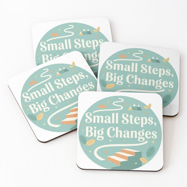 Item preview, Small Steps Big Changes – Motivational Quote Design designed and sold by Shub22.