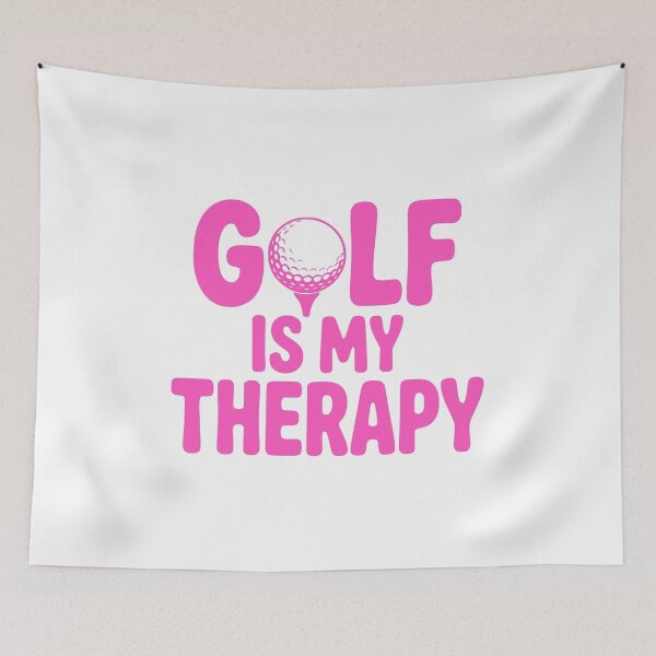 Artikelvorschau, Golf ist meine Therapie! Pinkes Golfmädchen entworfen und verkauft von PMCreative.