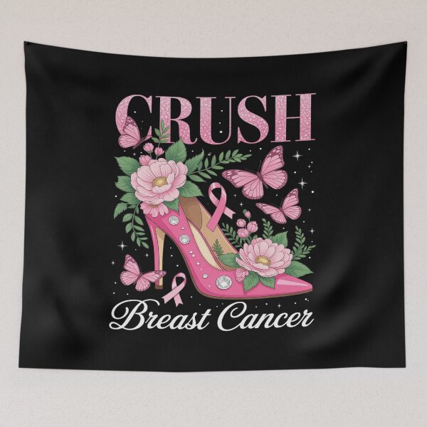 Item preview, Crush Breast Cancer Awareness Bling Pink Ribbon High Heel designed and sold by itsnothatweird.