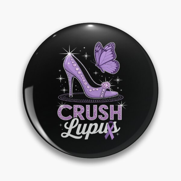 Item preview, Crush Lupus Awareness Purple Ribbon High Heel Support designed and sold by itsnothatweird.