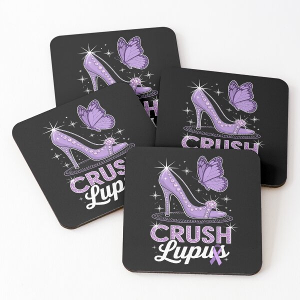 Item preview, Crush Lupus Awareness Purple Ribbon High Heel Support designed and sold by itsnothatweird.
