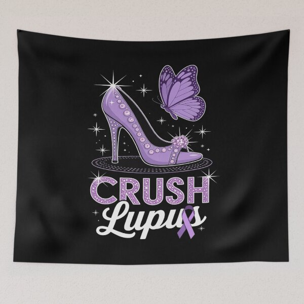 Item preview, Crush Lupus Awareness Purple Ribbon High Heel Support designed and sold by itsnothatweird.