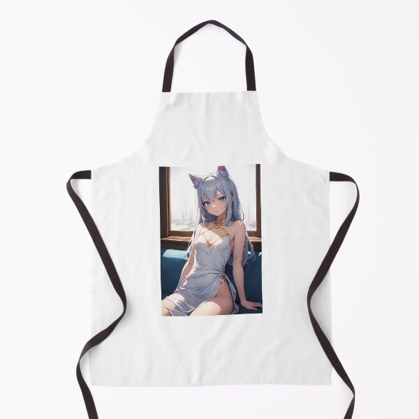 Item preview, Serene Starlight Feline: White Cat Girl by the Window designed and sold by iloveanimechibi.
