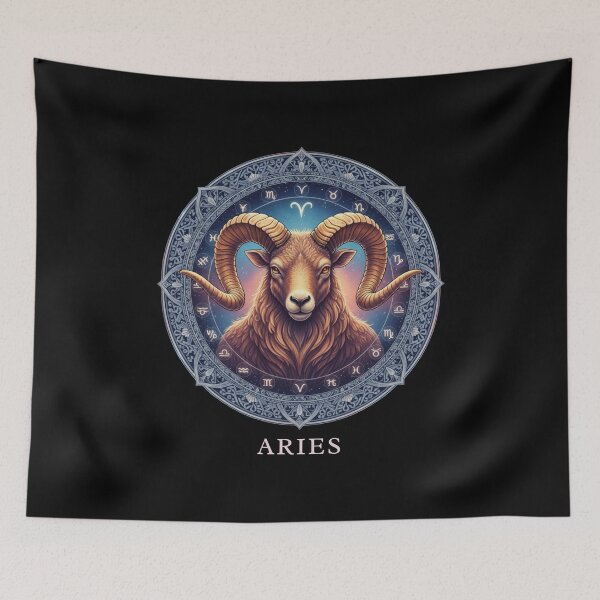 Artikelvorschau, Sternzeichen Widder – Kosmische Widder-Astrologie-Kunst entworfen und verkauft von CrunchyGoats.