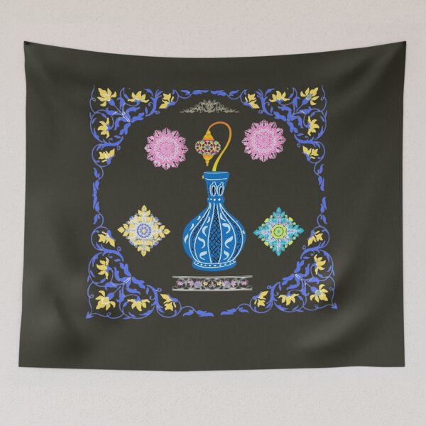 Item preview, Turkish decaration art *turkish ceramic pitcher -oriental mandala */ottaman pattern. designed and sold by Raindreamart.