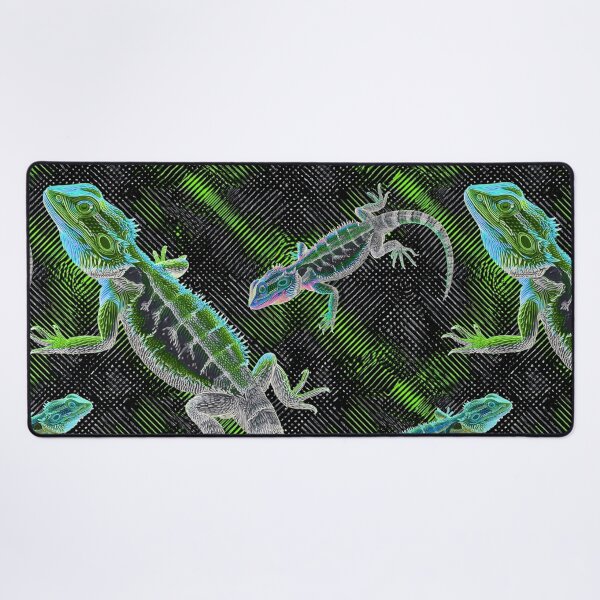 Item preview, Neon Bearded Dragon Pop Art Pattern designed and sold by HausKatz.