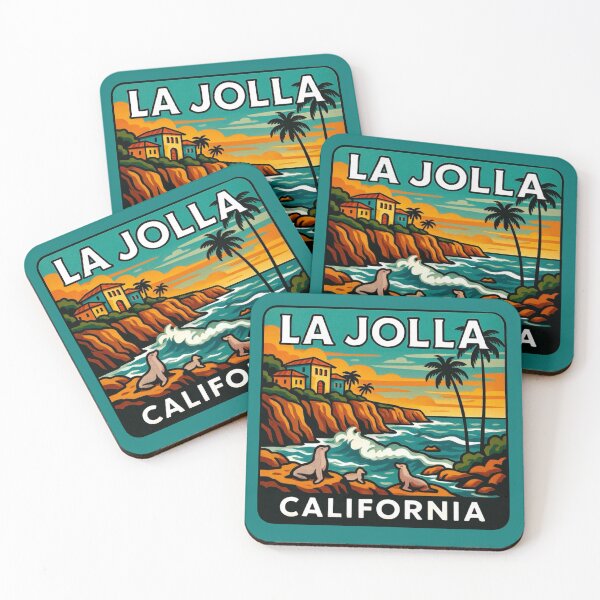 Item preview, La Jolla, California - Coastal Cliffs & Sea Lions designed and sold by Myra365Art.