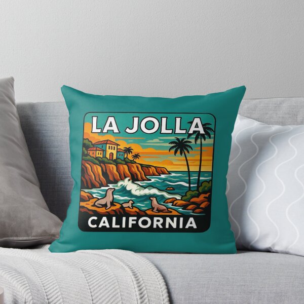 Item preview, La Jolla, California - Coastal Cliffs & Sea Lions designed and sold by Myra365Art.