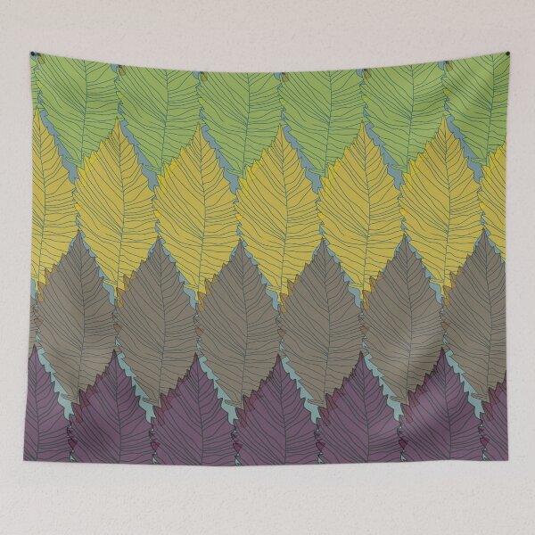 Item preview, retro vintage autumn leaf botanical pattern designed and sold by EdifiedExpressions.