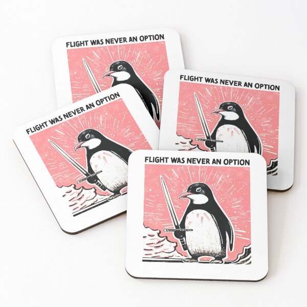 Item preview, Flight Was Never an Option Shirt – Funny Samurai Penguin Sword Tee designed and sold by margamPagenberg.