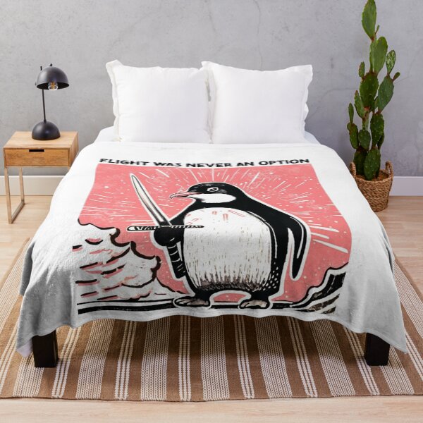 Item preview, Flight Was Never an Option Shirt – Funny Samurai Penguin Sword Tee designed and sold by margamPagenberg.