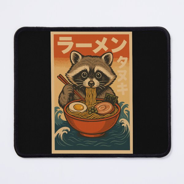 Item preview, Raccoon Ramen Noodles – Cute Japanese Retro Vintage Style Graphic designed and sold by Damcoc.