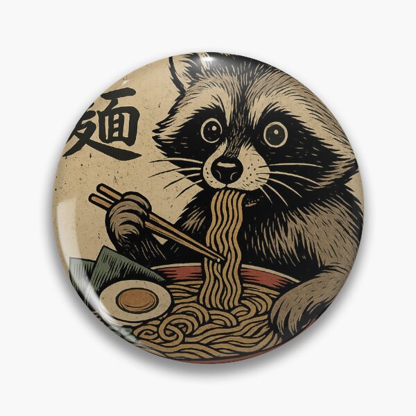 Item preview, Kawaii Raccoon Ramen Noodles Anime Japanese Retro Vintage Style Graphic designed and sold by Damcoc.